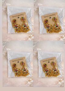 Boho Multi-Color jhumka Earrings (4 pair combo)