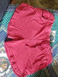 Cute red Printed Shorts