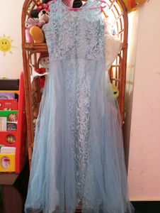 Blue Net Girls Dress
