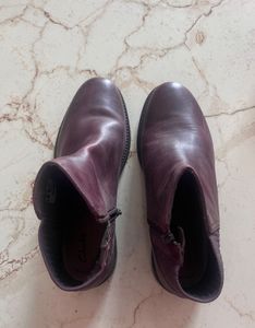 Clarks Burgundy Ankle Boots