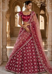 ❤ One-Of-A-Kind Handcrafted Designer Lehenga 3 Set