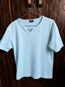 Uniqlo Light Blue Henley T-Shirt