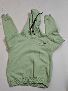 Green sweatshirt with hoodie