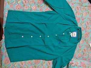 Men's Green Checkered Casual Shirt