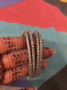 Sparkling CZ Bangles Set