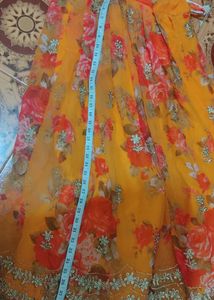 Orange Blouse with Sequins