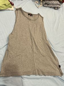 Gray Sleeveless Tank Top