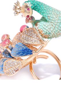 Priyaasi Peacock Finger Ring