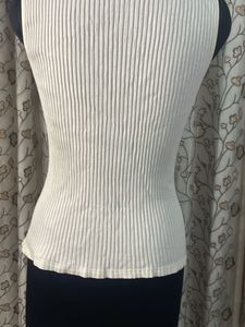 Sleeveless Ribbed Knit Top