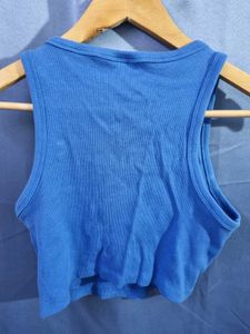 Blue H&amp;M Ribbed Tank Top
