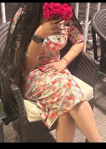 Floral Ruched Midi Dress