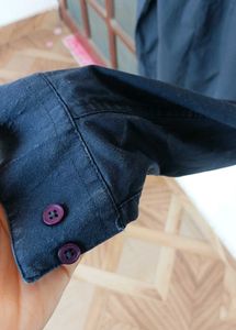 Men's Dark Blue kurta style Shirt
