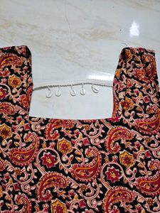 Paisley Print Kurta with Tassel Detail