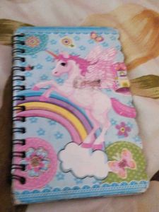 Sparkly Unicorn & Rainbow Notebook