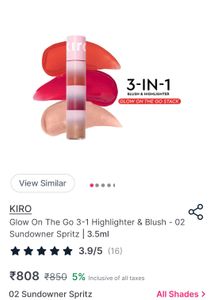 Kiro 3-in-1 Blush+Highlighter and FREE moisturizer