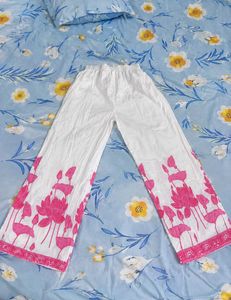 women co-ord  Set with Pink Lotus Print