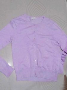 Pale Pink Button-Down Cardigan
