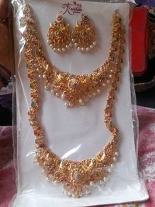 Exquisite Gold-Plated Indian Jewelry Set