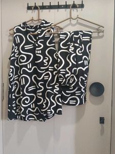 Stylish Black & White Printed Co-ord Set