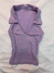 Lavender Collared Tank Top