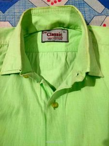 Men's Lime Green Button-Up Shirt