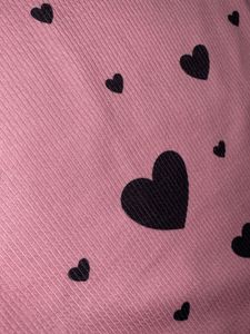 Pink Heart Print Top