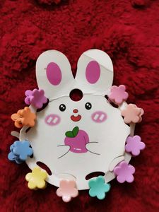 Cute Bunny Hair Clips Set