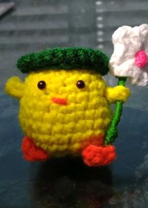 Handmade Crochet Toy with it's Flower