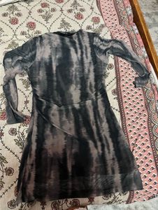Stylish Tie-Dye Long Sleeve Dress