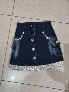 Sparkling Denim Skirt