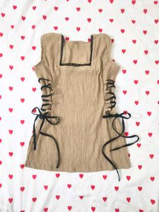 Cute side corset Lace-Up short Kurti🫶🏻