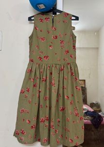 Floral Print A-Line Midi Dress