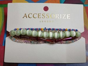 6 piece Accessorize London Beaded Bracelet Set