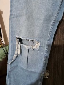 Light Blue Ripped Denim Jeans