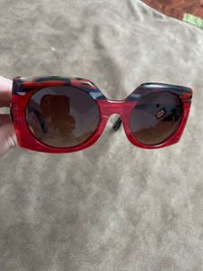 Red Tortoiseshell Cat-Eye Sunglasses