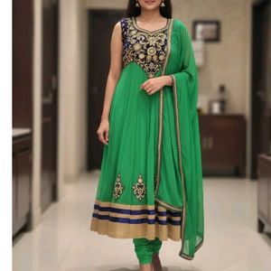 Elegant Green Anarkali Suit
