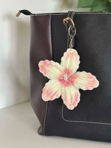 Beautiful Blue Flower Charm Keychain