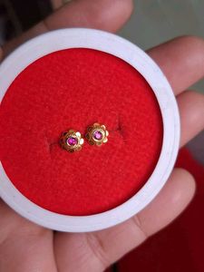 Gold  Flower Stud Earrings