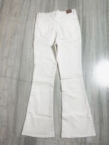 White High Rise Bootcut Jeans