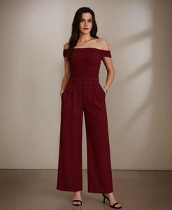Off-Shoulder Wide-Leg Jumpsuit