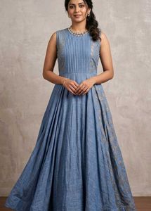 Elegant Blue Ethnic Gown