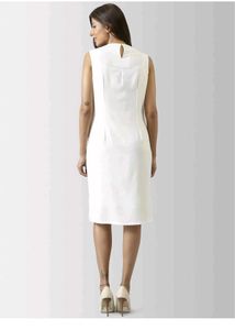 Fablestreet White Sleeveless Midi Dress