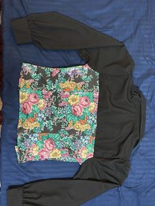 Collared Printed Top