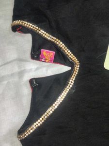 Girls' Red &amp; Black Embellished Party Dress