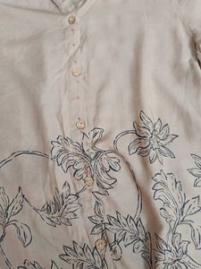 Elegant Brown Collar Kurti