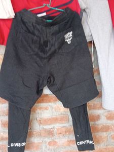 Black Casual Shorts with Leggings