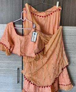 Peach Lehanga Cover up