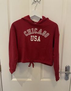 H&M Cropped Chicago USA Hoodie