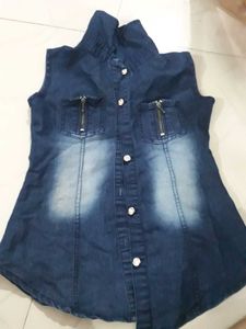 Cotton Denim Top And Jumpsuits