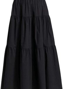 Boho Black Tiered Maxi Skirt